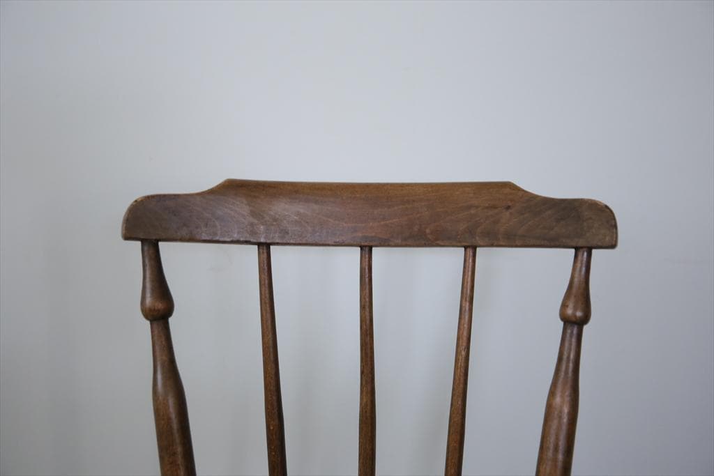 英国アンティーク木製キッチンチェア/ダイニングイス椅子/飾り棚(89-12-1)