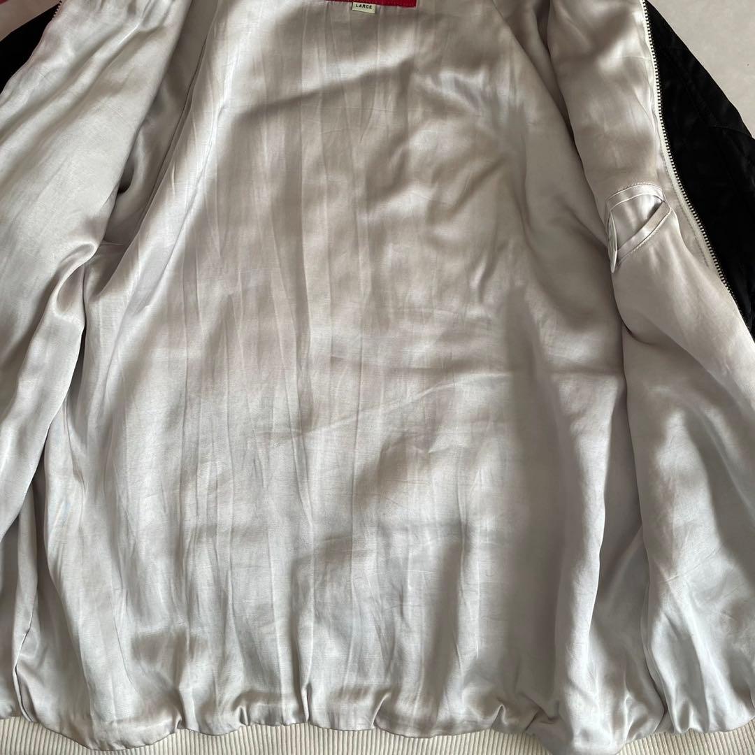 HOUSTON JAPAN ALASKA 刺繍スカジャン ブラック