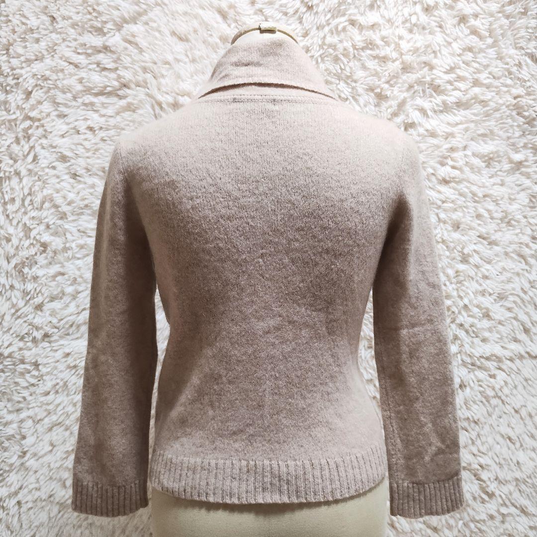 バーバリーロンドン　タートルネックニットセーター　ノバチェック　キャメル24%