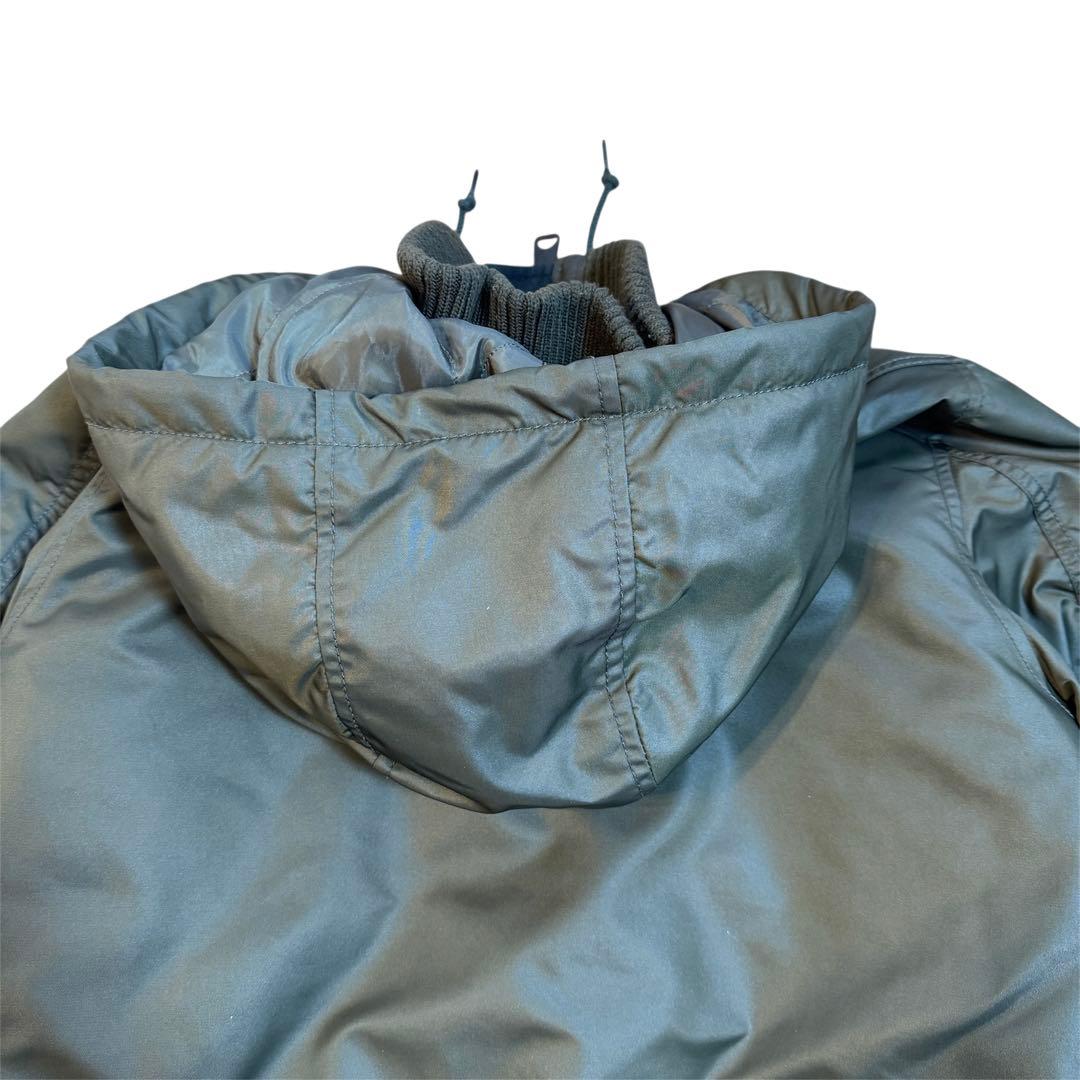 アルファインダストリーズ フーデッドリブジャケット MA-1 カーキ M