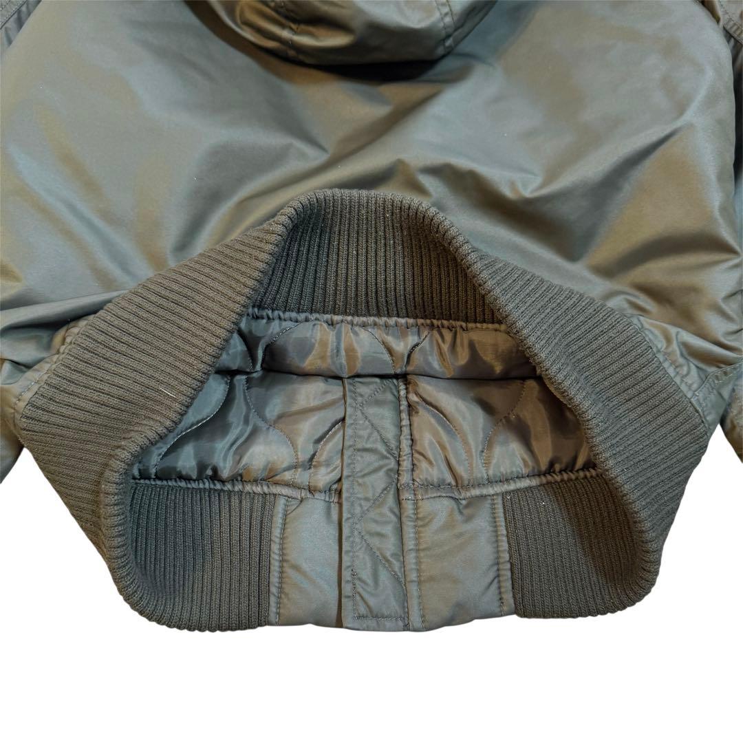 アルファインダストリーズ フーデッドリブジャケット MA-1 カーキ M