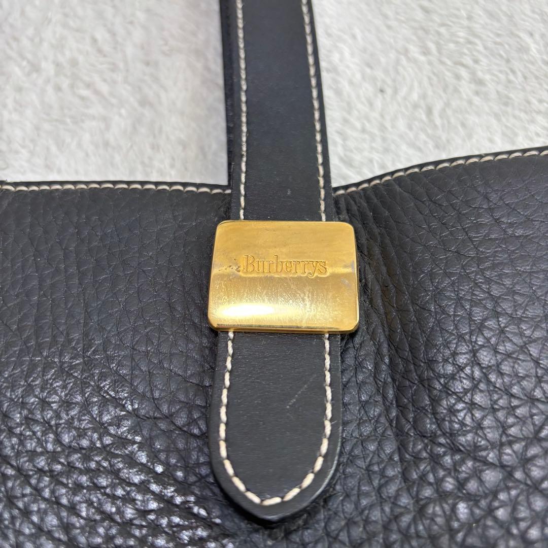 ✨美品✨ BURBERRY バーバリー レザー トートバッグ ブラック 黒 本革