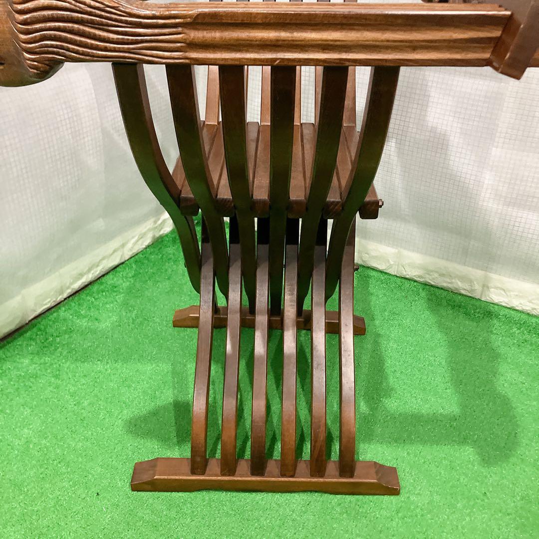 美品 イタリア製 サヴォナローラチェア ライオンチェア 折り畳み椅子