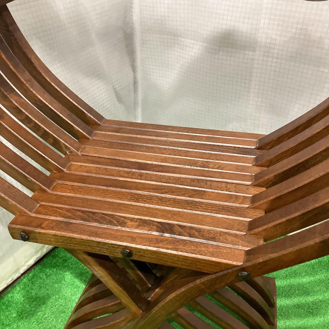 美品 イタリア製 サヴォナローラチェア ライオンチェア 折り畳み椅子