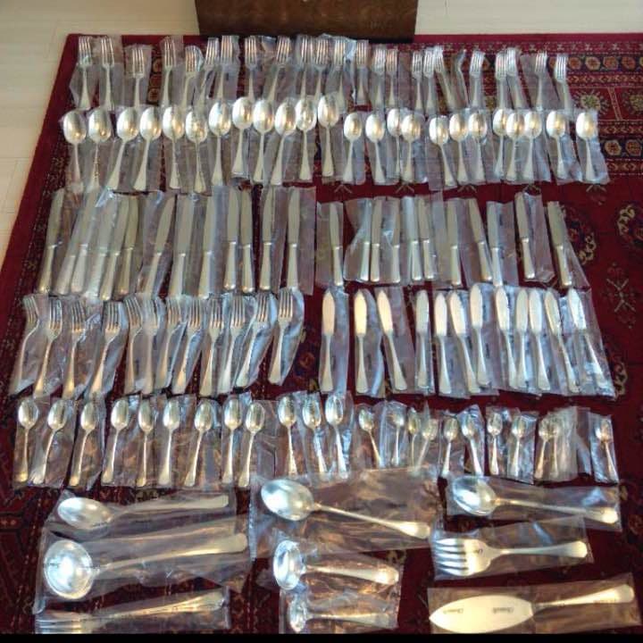 クリストフル 食器 高級 骨董品 木箱 お祝い シルバー フォーク カラトリー