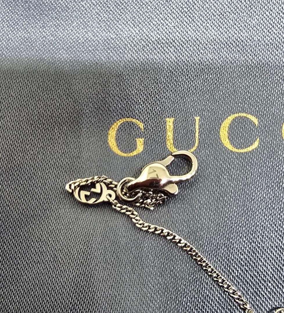 【超レア未使用品】GUCCI ダイヤモンド入り ハート ブレスレット 17号