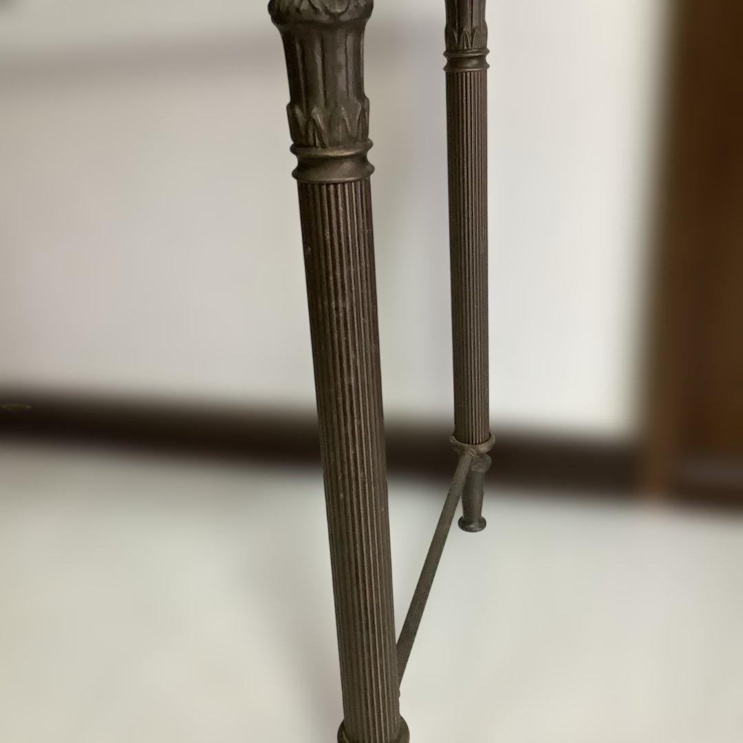 真鍮製サイドテーブル　ガラス　アンティーク