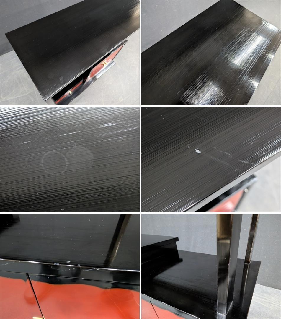 美品　本漆塗 うるし　モリシゲ　飾り棚　茶棚　茶箪笥　キャビネット　サイドボード