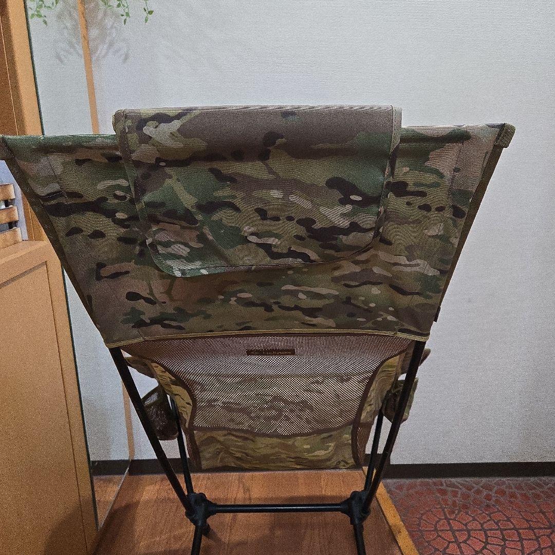ヘリノックス カモ柄サバンナチェア グランドシート付(グランドシート穴あり)