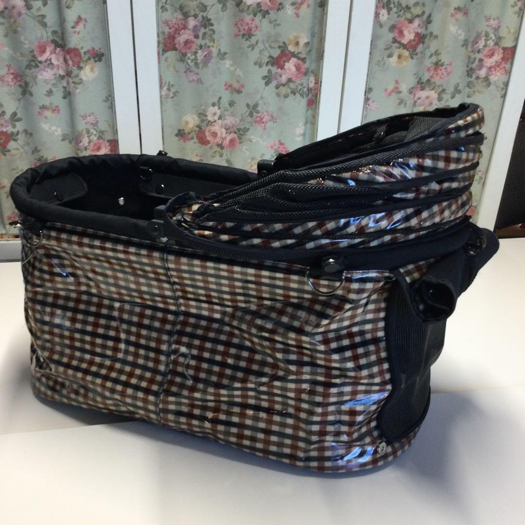 ①天使のカート　ポルテブラウンチェックMサイズ　バッグ