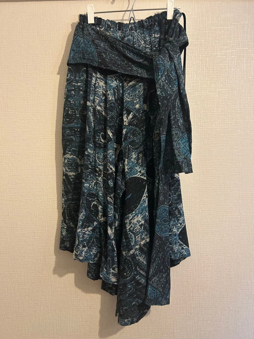 Y's 23SS アンティーク ジャガードプリント ワイドパンツ