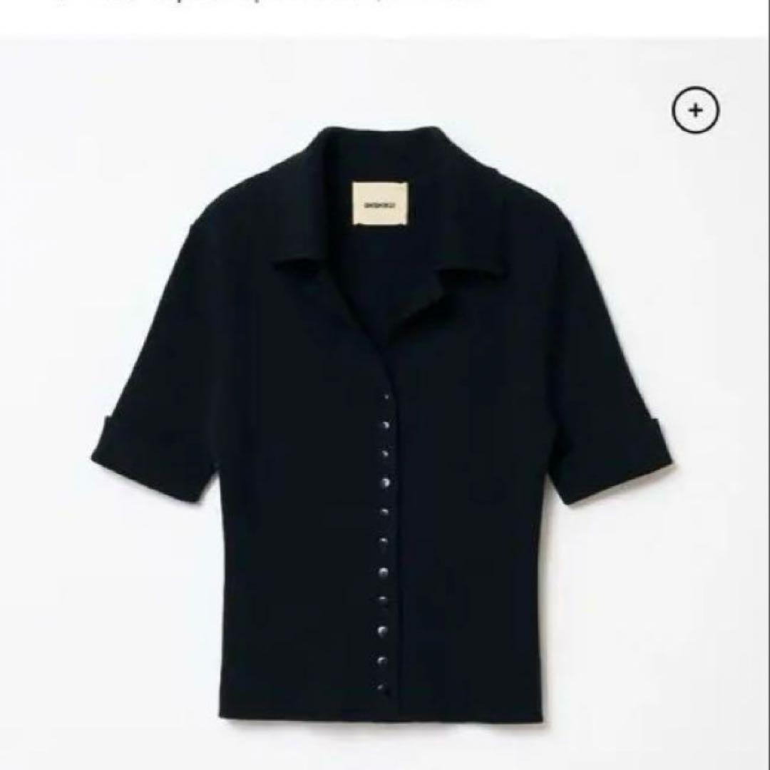 weSHISHIKUI オープンカラー ブラックシャツ