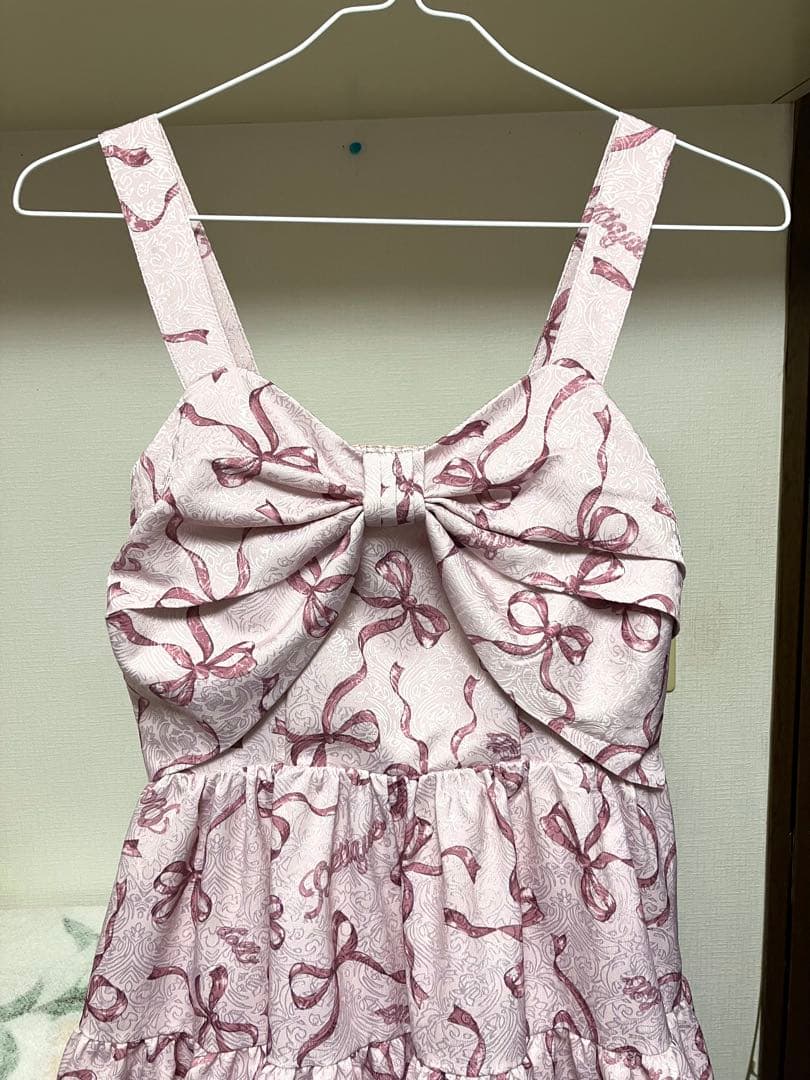 アクシーズファム　ポエティック　リボン　ジャンパースカート　axes femme