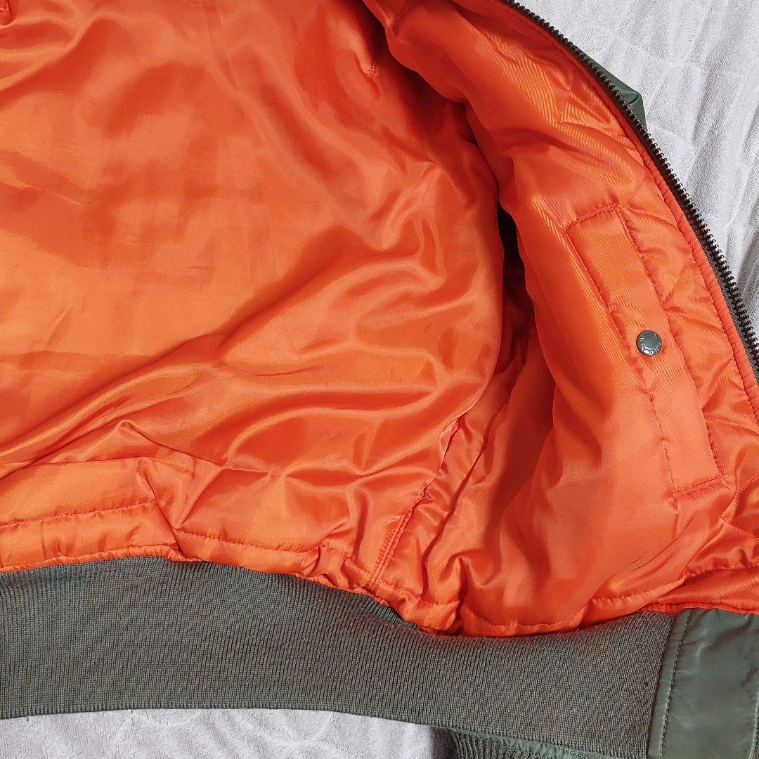 AVIREX リバーシブルMA-1 中綿ジャケット カーキ オレンジ