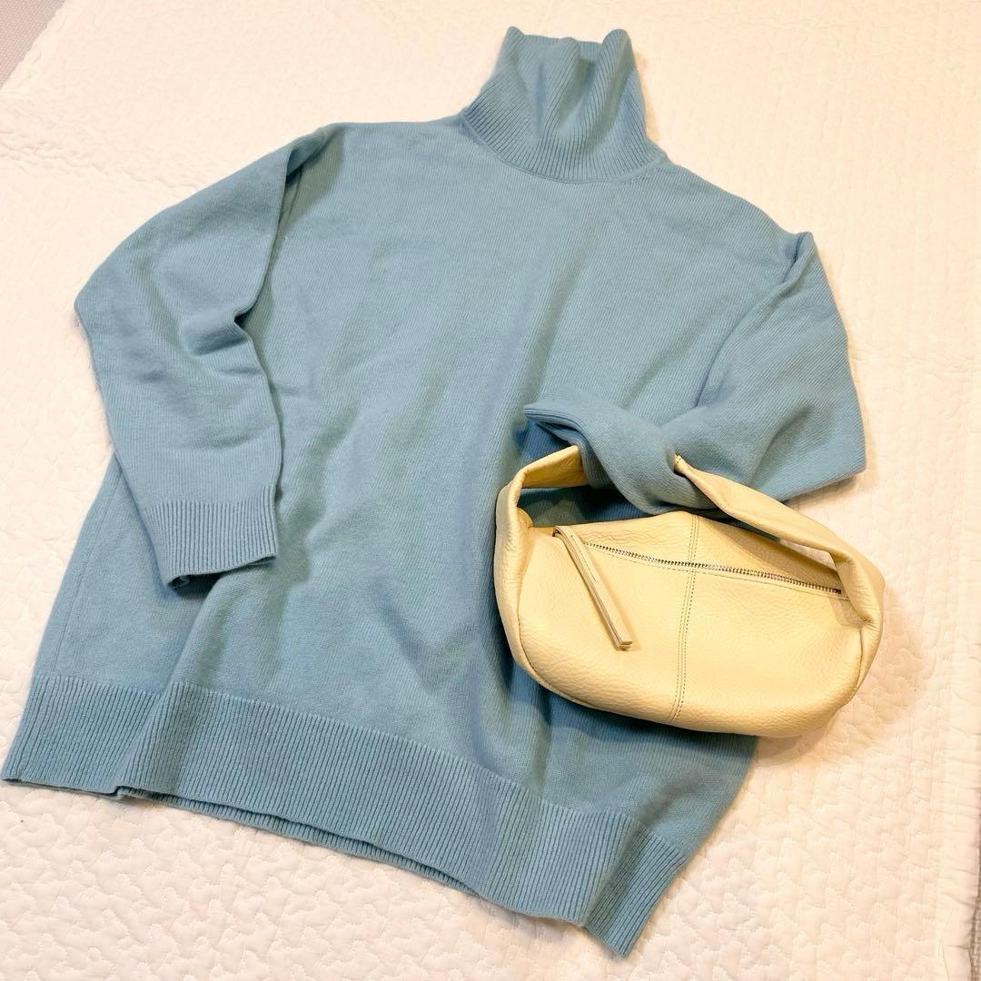 GALERIE VIE ギャルリーヴィー　ニット　タートル　水色