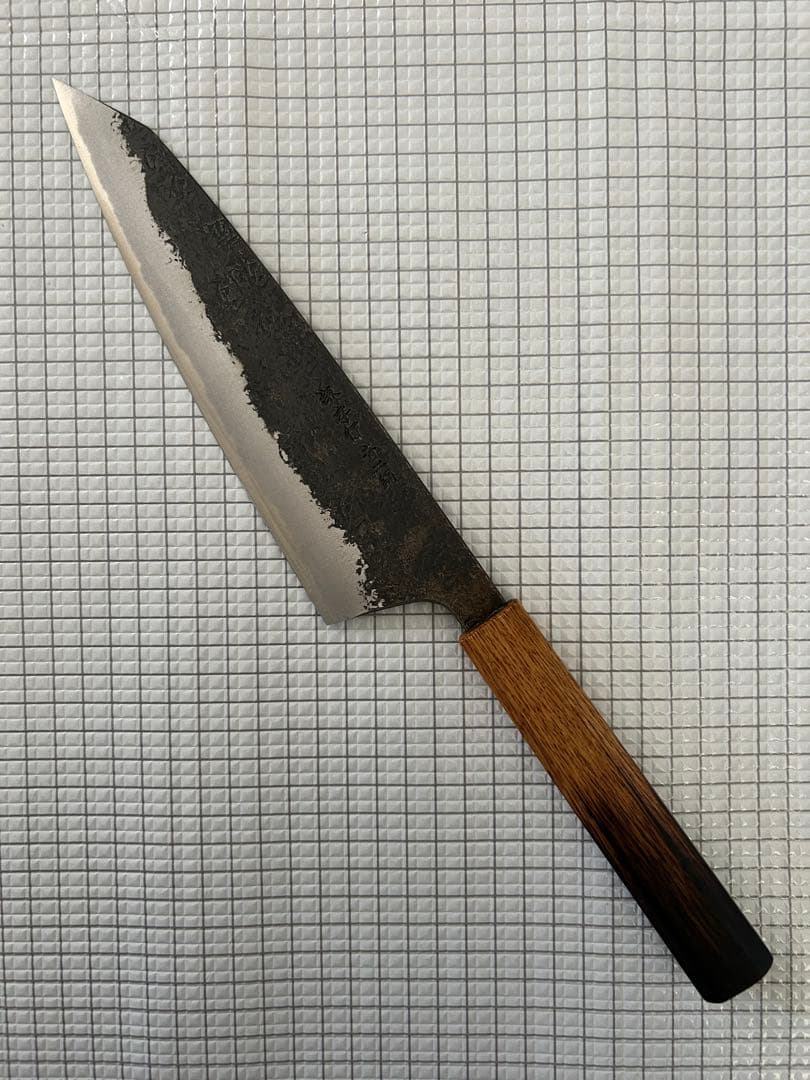 堺孝行 包丁 牛刀 牛刀包丁 焔 紅蓮 安来鋼青紙二号 八角柄 225mm ⑥