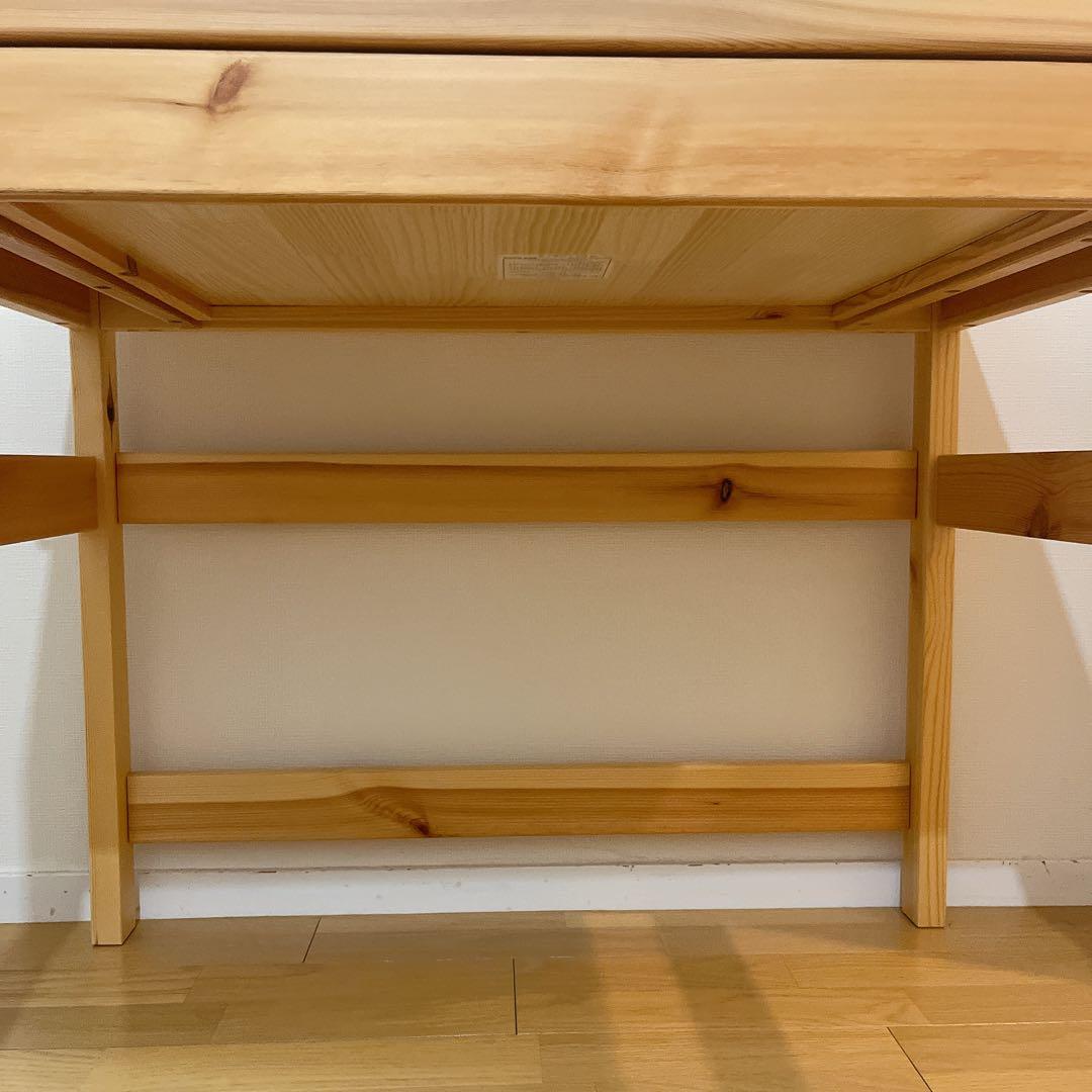 無印　パイン材デスク　幅86cm 無印良品　学習机　引き出し