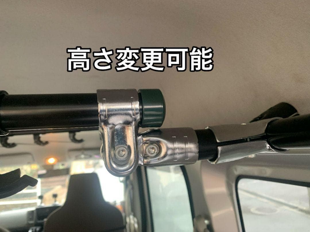 イレクターパイプ　フラットバー1本追加　エブリイ　ロッドホルダー