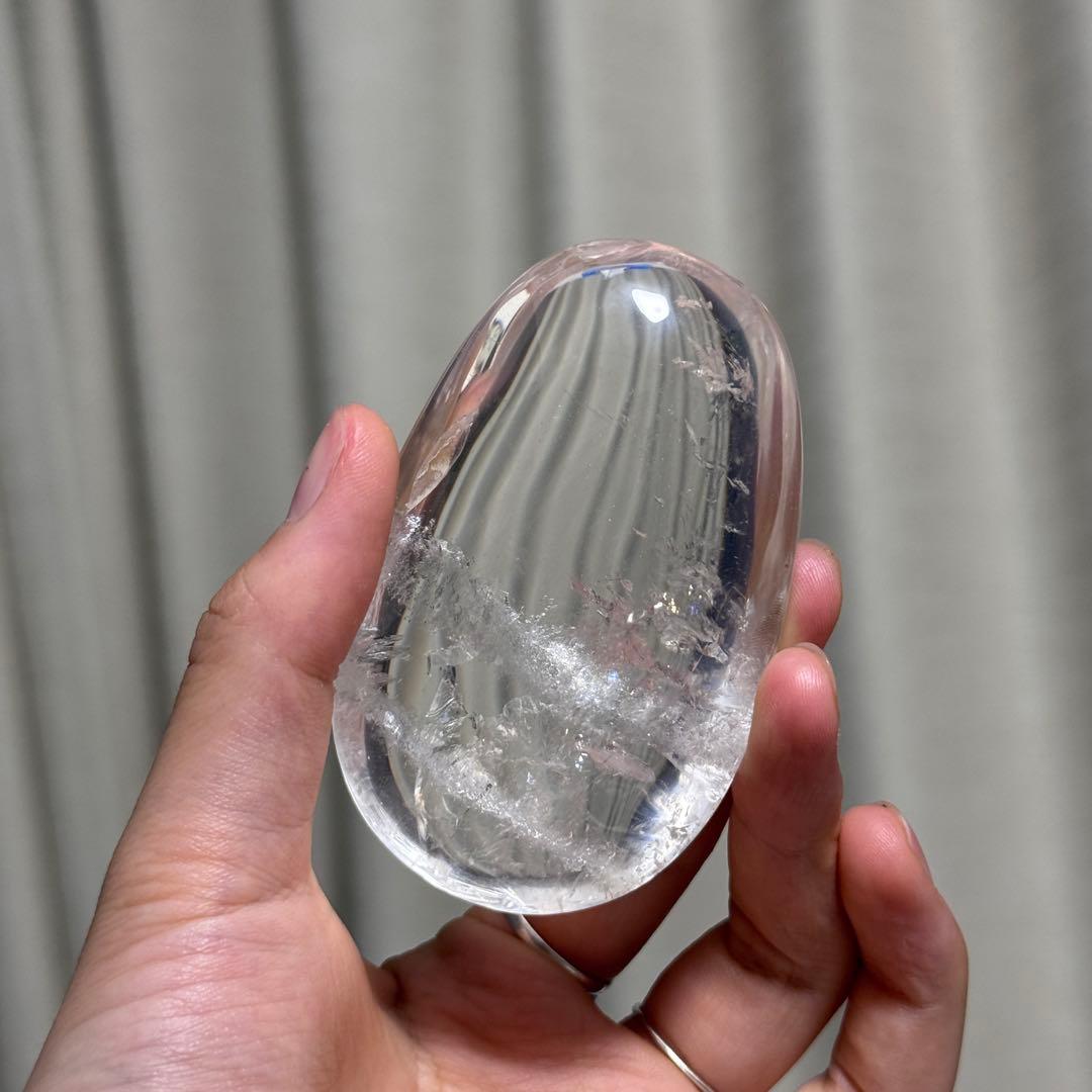 高品質　クリアクォーツ　握り石139.5g 浄化　NO.218