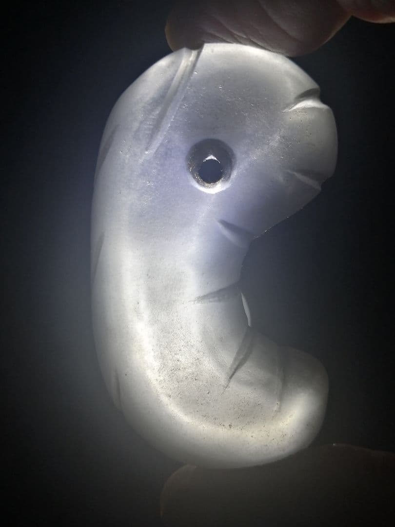 ★【ジャッキー】古墳期『古代水晶勾玉』出土品　大型勾玉5.7cm儀式勾玉