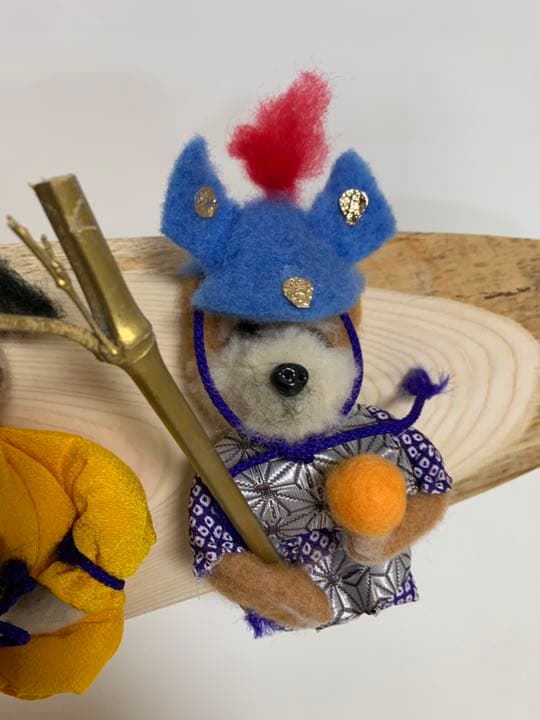 手作り羊毛フェルト　犬七福神