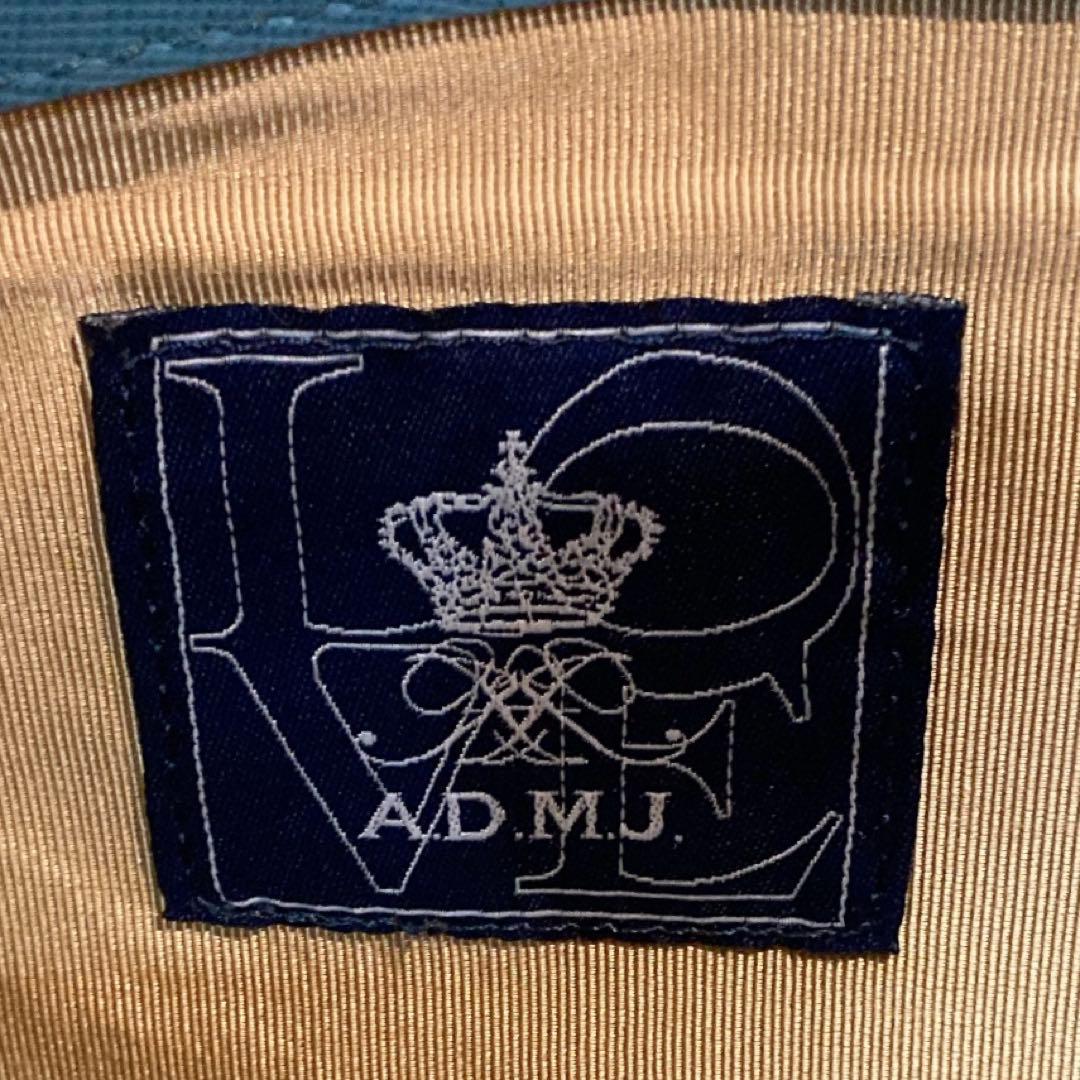 【美品】ADMJ クロコ型押し　レザー　トートバッグ　黒　A4可