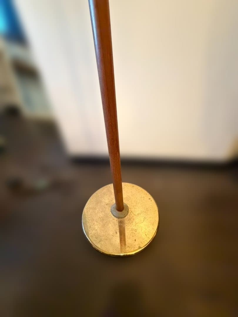 ヤマギワ　ヴィンテージ ビーチ材×真鍮色　2灯 スイングアーム