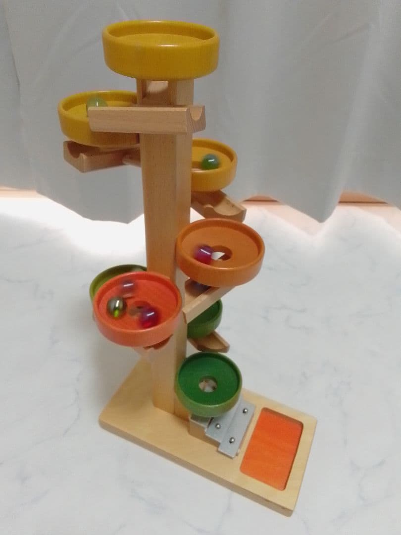 ☆美品☆ BECK ベック社 トレイクーゲルタワー 木製 ビー玉 スロープトイ
