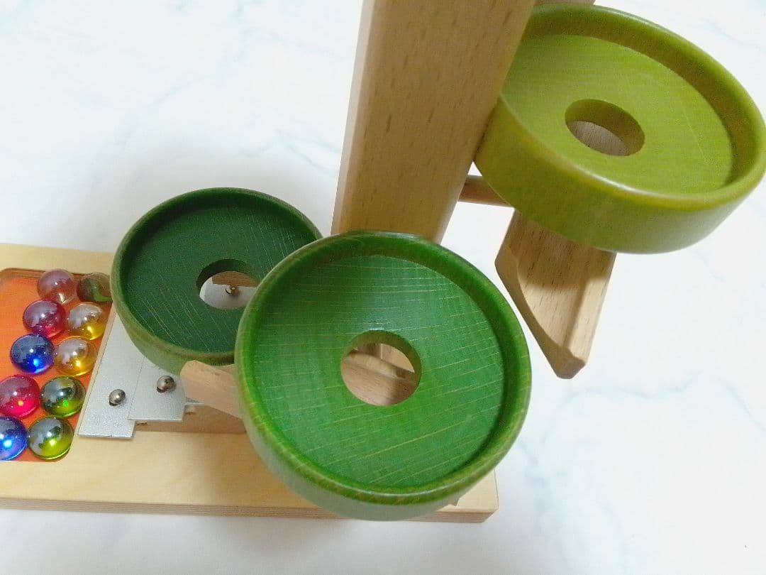 ☆美品☆ BECK ベック社 トレイクーゲルタワー 木製 ビー玉 スロープトイ