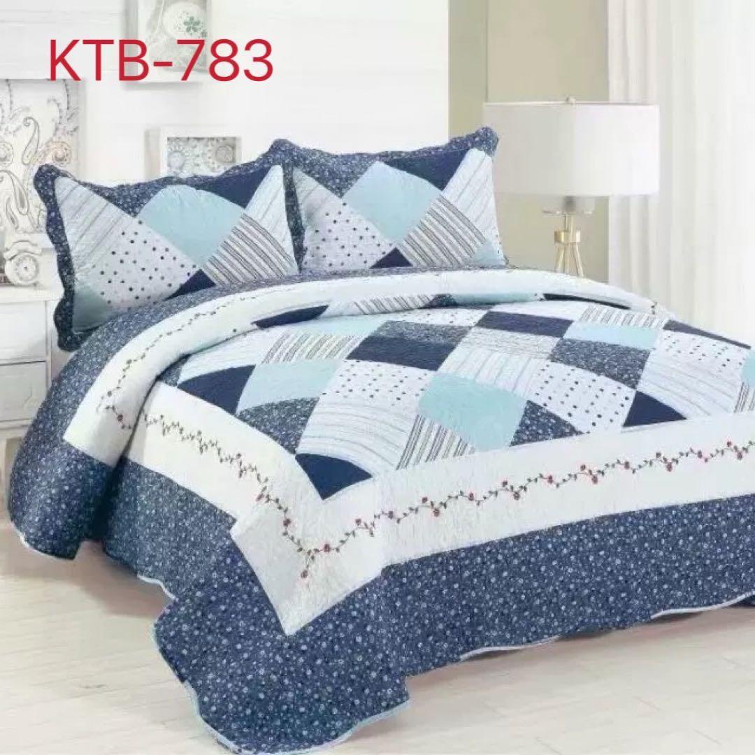 キルトベッドカバー3点セット綿マルチカバー キルティング 1126