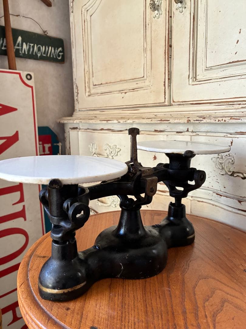 フランス　アンティーク　スケール　秤　バランス　卓上　天秤　100年　レア