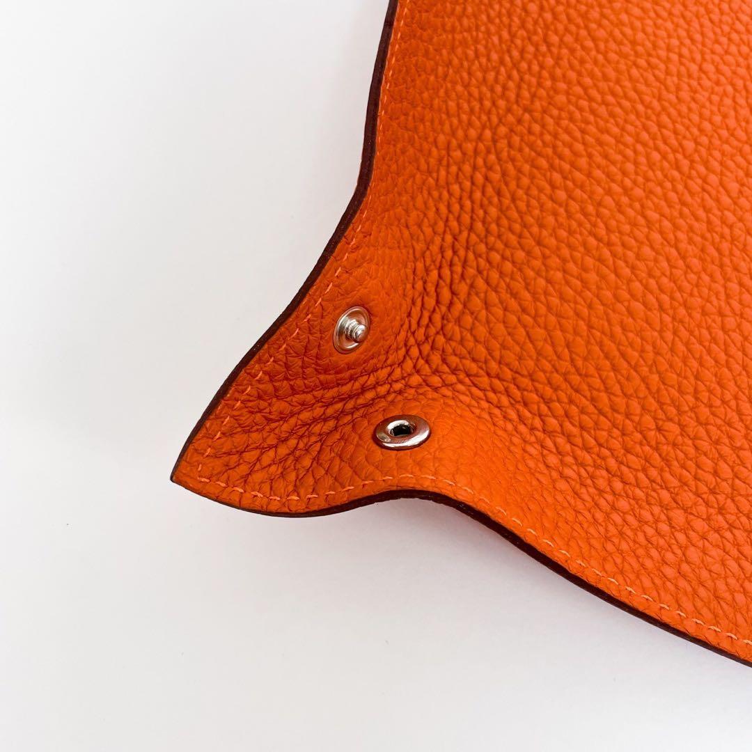 ✨美品✨ HERMES エルメス ヴィドポッシュ 小物入れ レザー オレンジ系