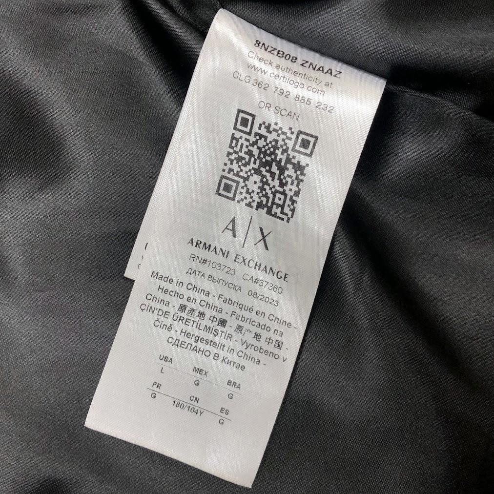 美品 アルマーニ エクスチェンジ フェイクレザー シングルライダース ジャケット