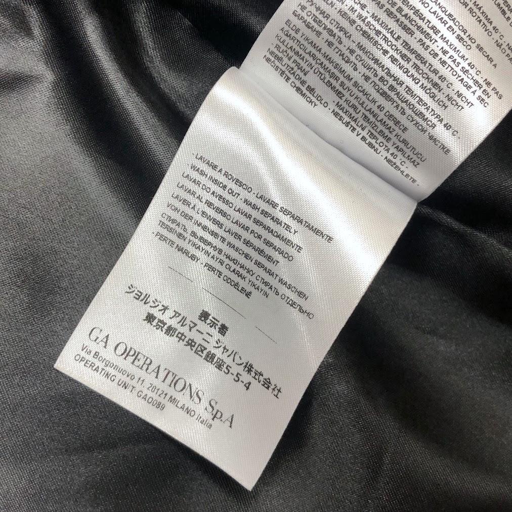 美品 アルマーニ エクスチェンジ フェイクレザー シングルライダース ジャケット