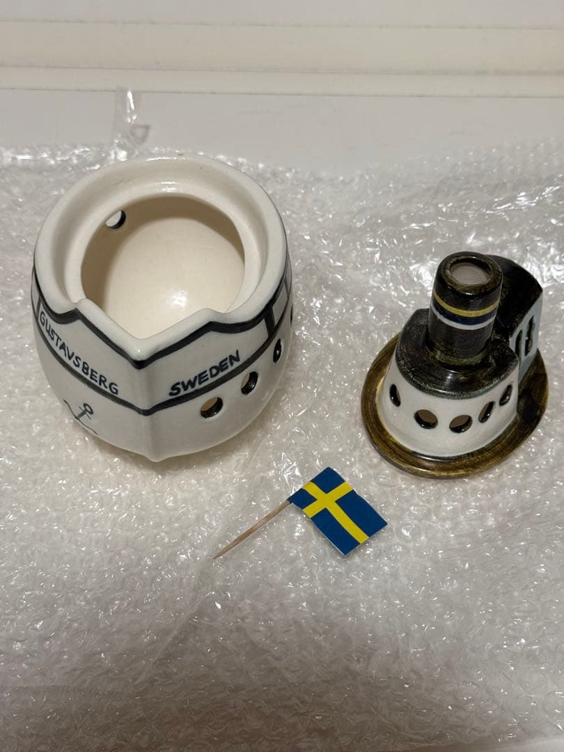 新品　リサラーソン　グスタフスベリ　ボート　陶器　船　置物