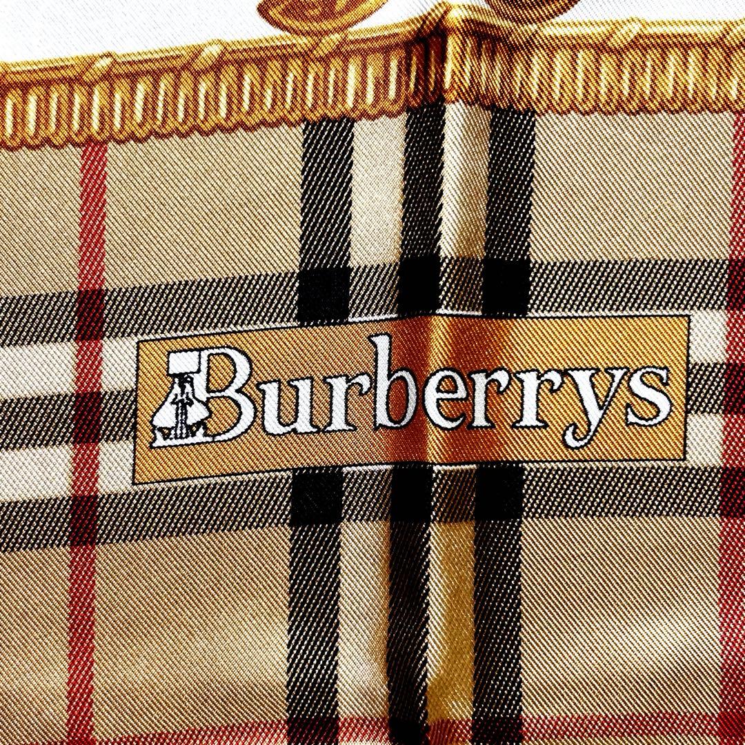 d*7様 71655 BURBERRY シルクスカーフ　未使用品　86×86cm