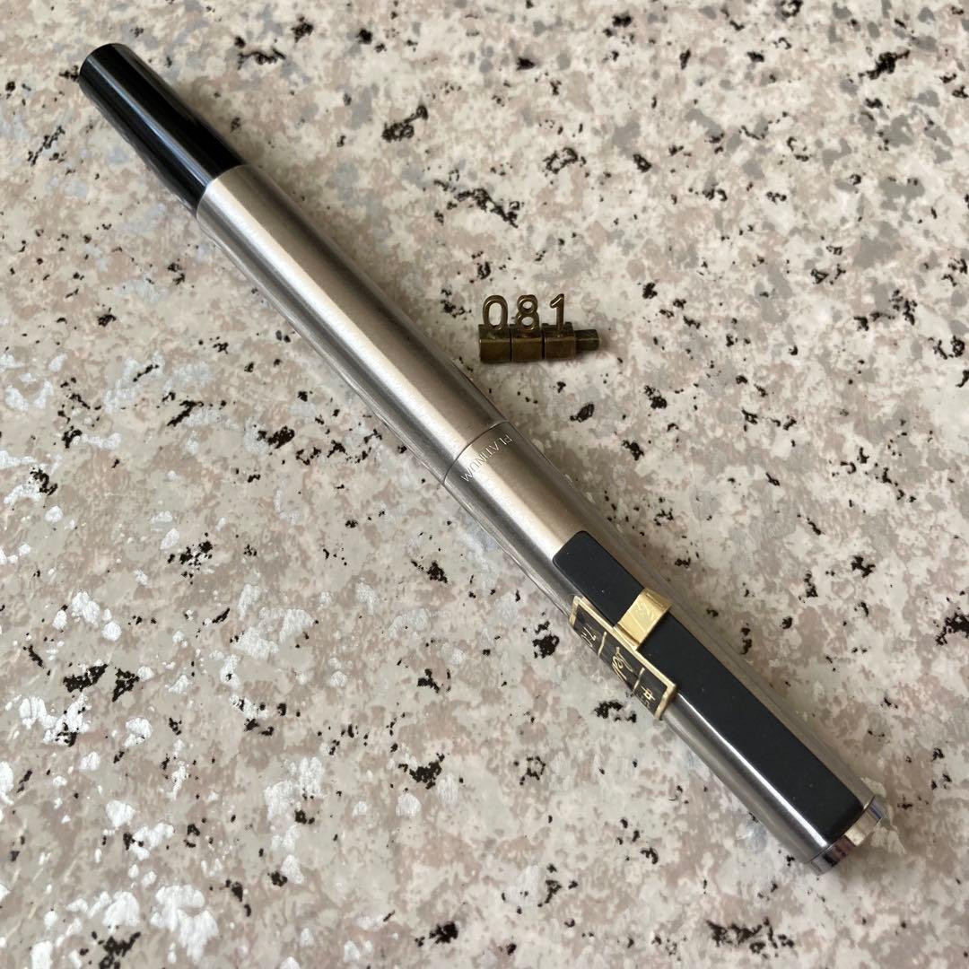 #081 オーバーホール済み 万年筆 プラチナ PLATINUM 14k WG