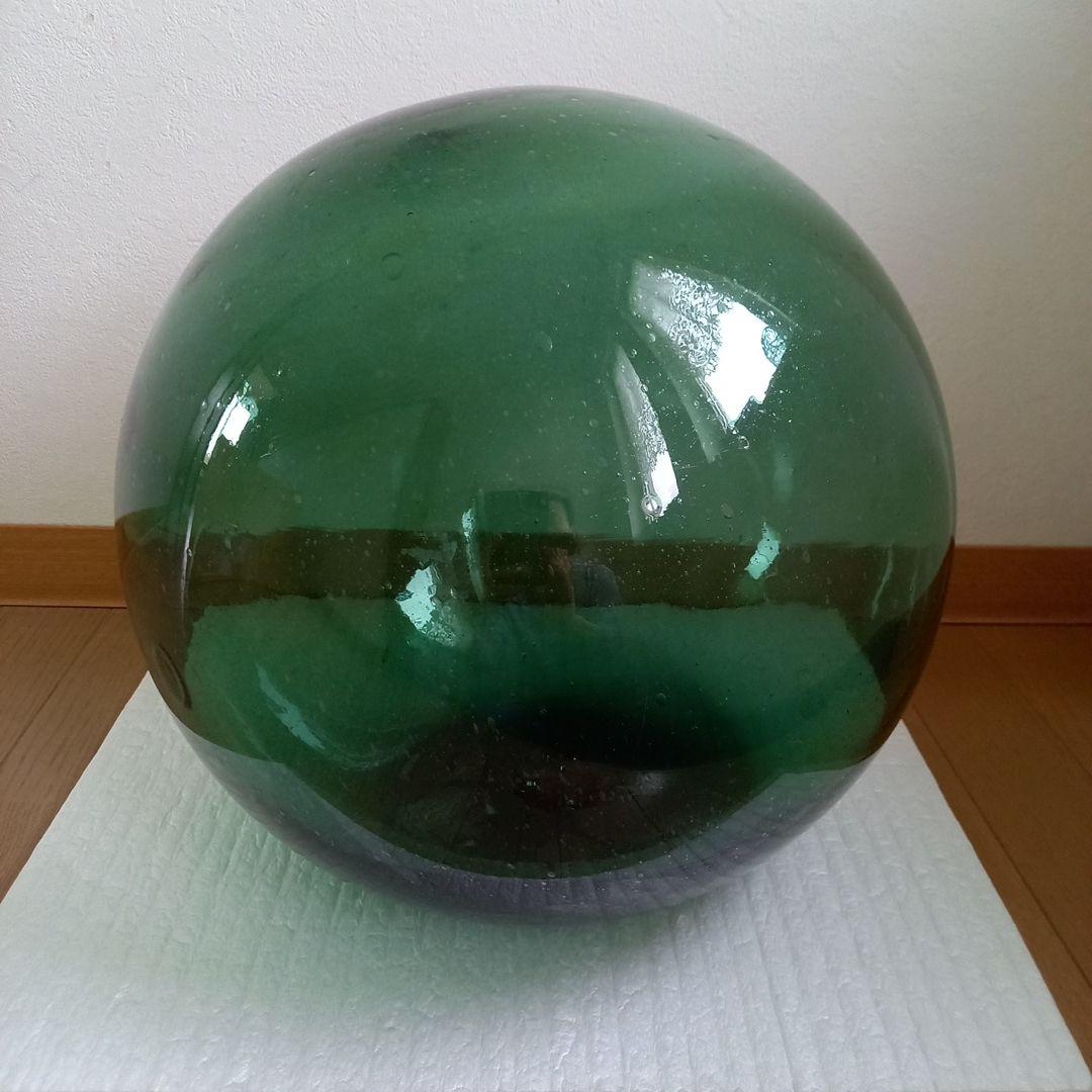 ガラス浮き玉 大玉 グリーン