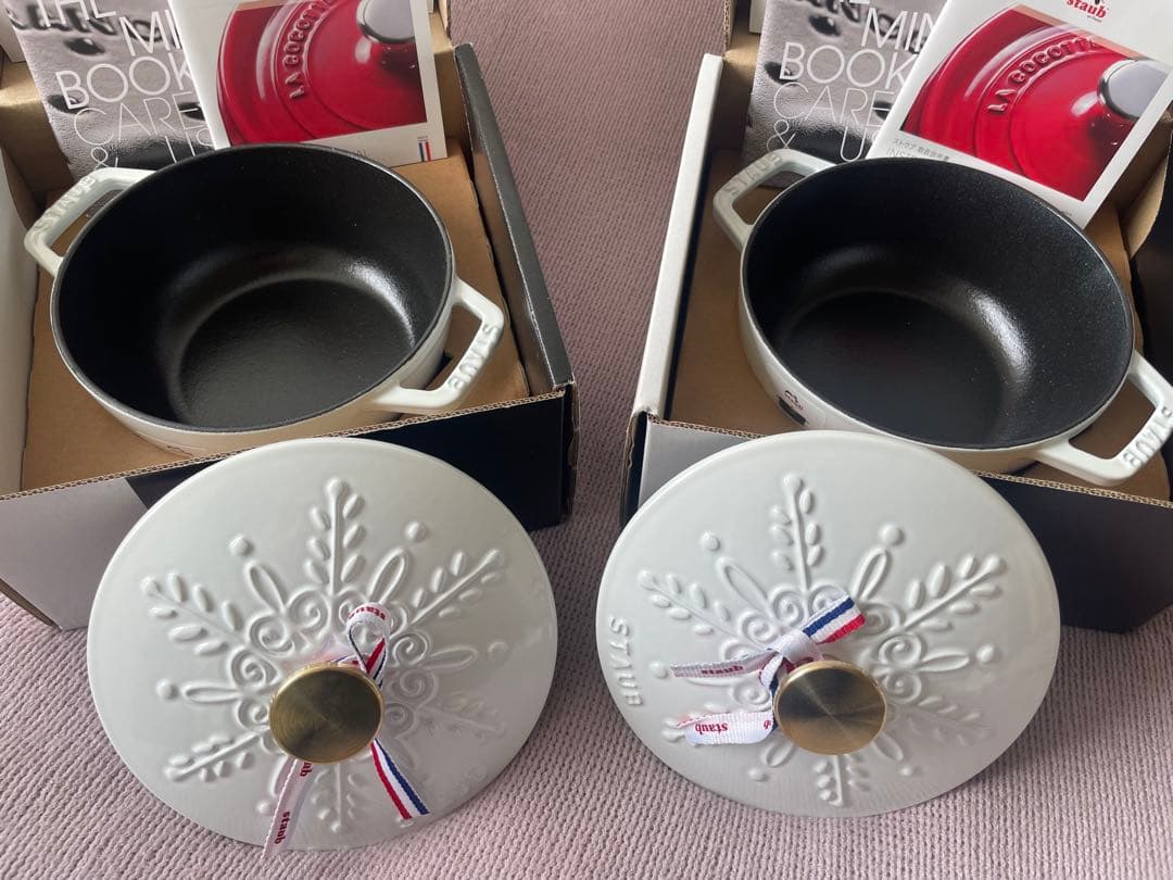 STAUB 雪の結晶模様 両手鍋 ワナベ16cm