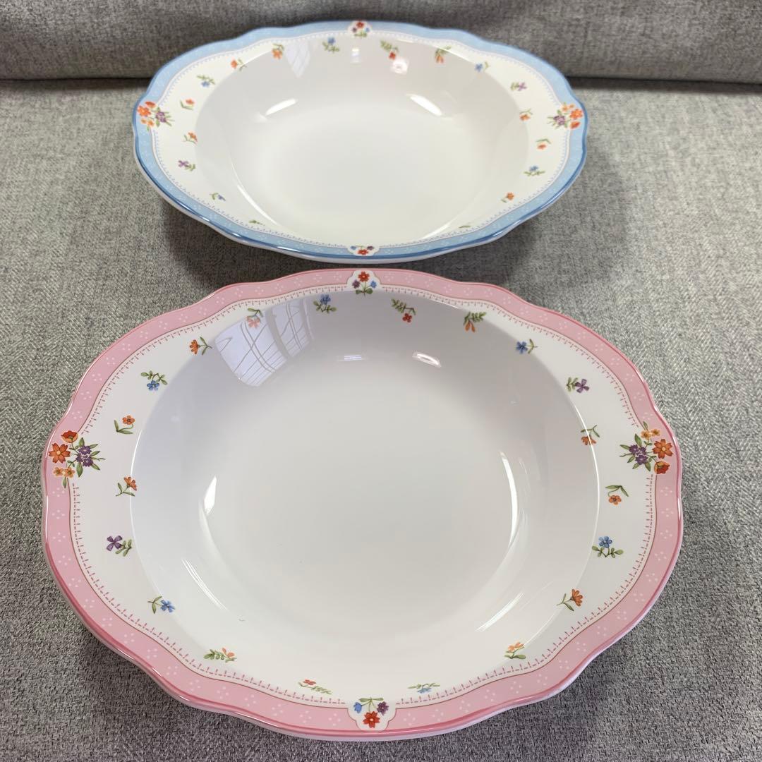 ノリタケ　トゥルーラブ　カレー皿　マグカップ　ピンク　ブルー　パスタ　シチュー