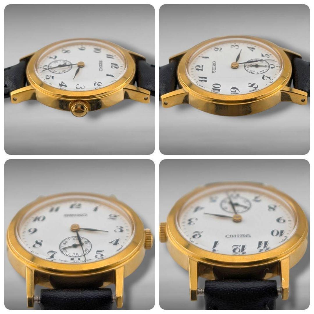 【新品ベルト・稼働・美品】セイコー スイスセイコー スモセコ 手巻き ゴールド