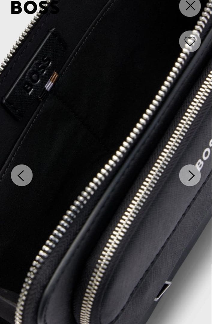 BOSS ストラクチャード クロスボディバッグ ロゴディテール 最終値下げ