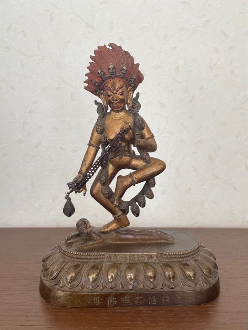 仏像　乾隆年製　骨董　金属製