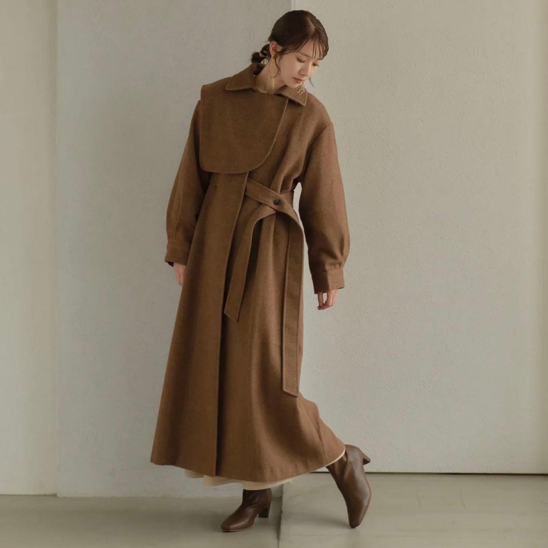 ジャケット・アウター eaphi gunpatch waist mark long coat