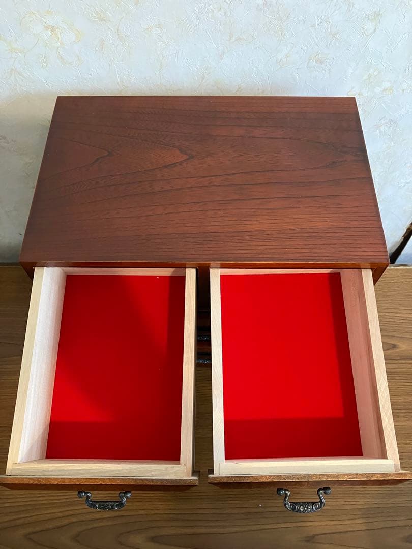 広葉 三段四ッ引　タンス　小物入れ　書類　和風　レトロ