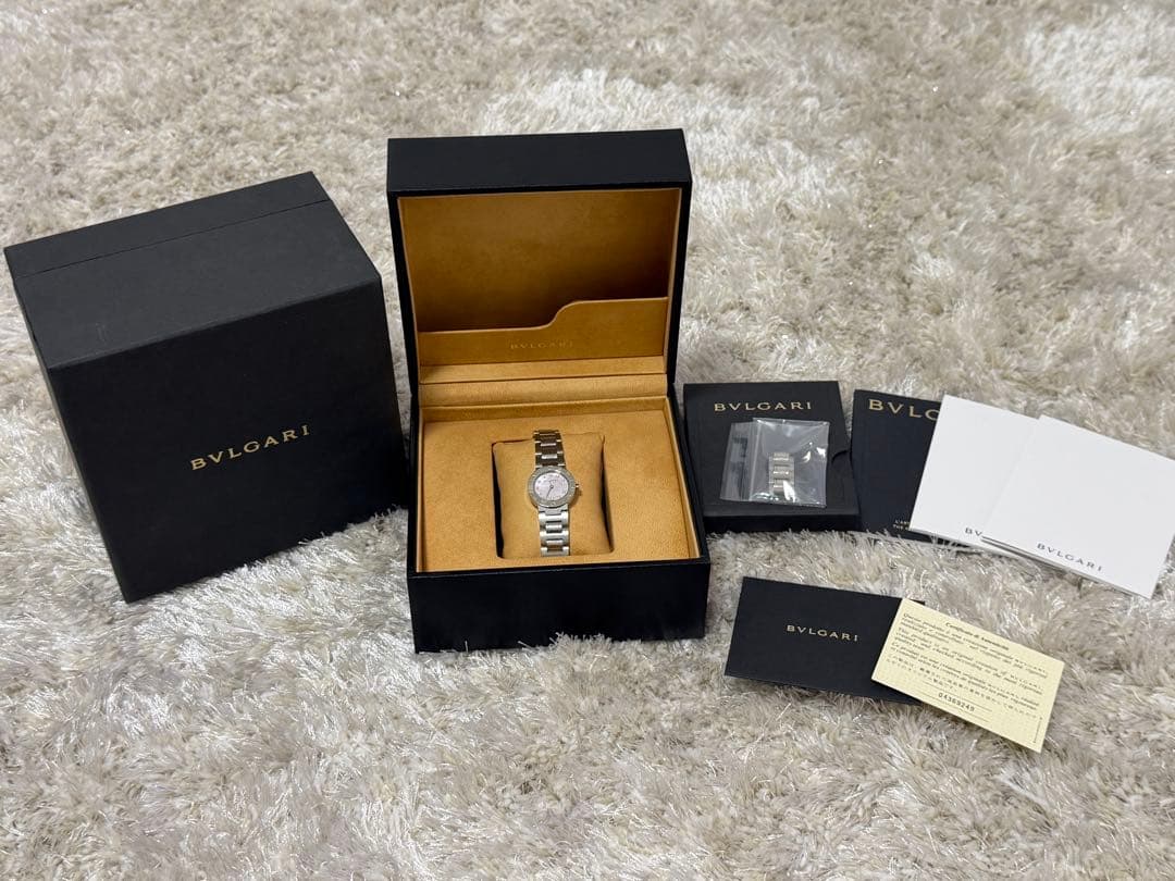 ブルガリ ブルガリ ブルガリ ローズピンクシェル 12Pダイヤ 腕時計