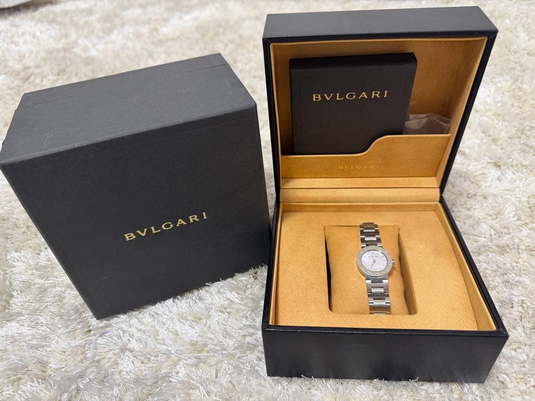 ブルガリ ブルガリ ブルガリ ローズピンクシェル 12Pダイヤ 腕時計