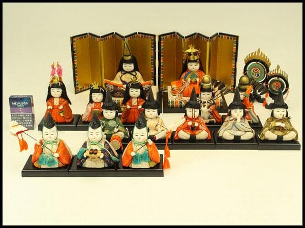 雛司 光陽 豆雛 木目込人形 揃い(A982)