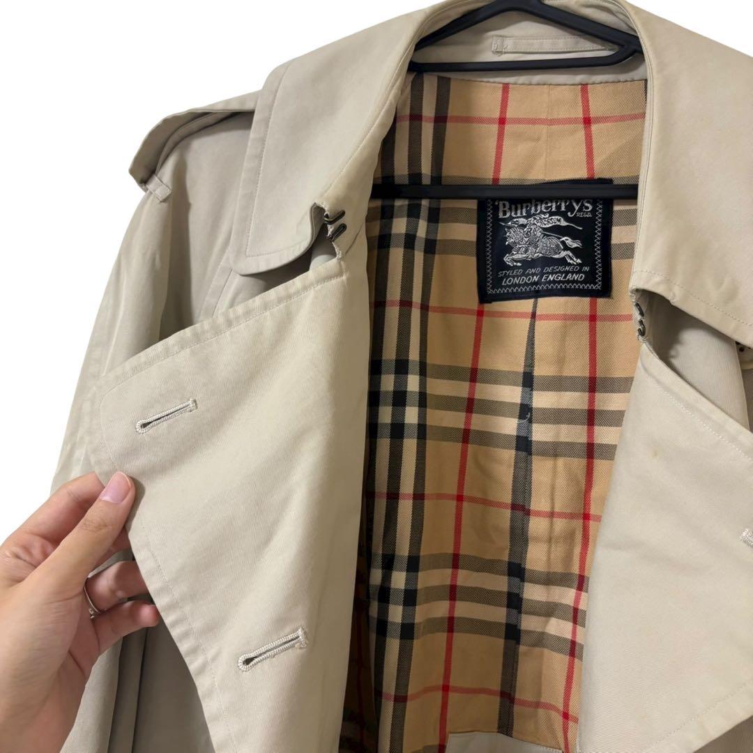 Burberry's ベージュ トレンチコート ダブルブレスト大きいノバチェック