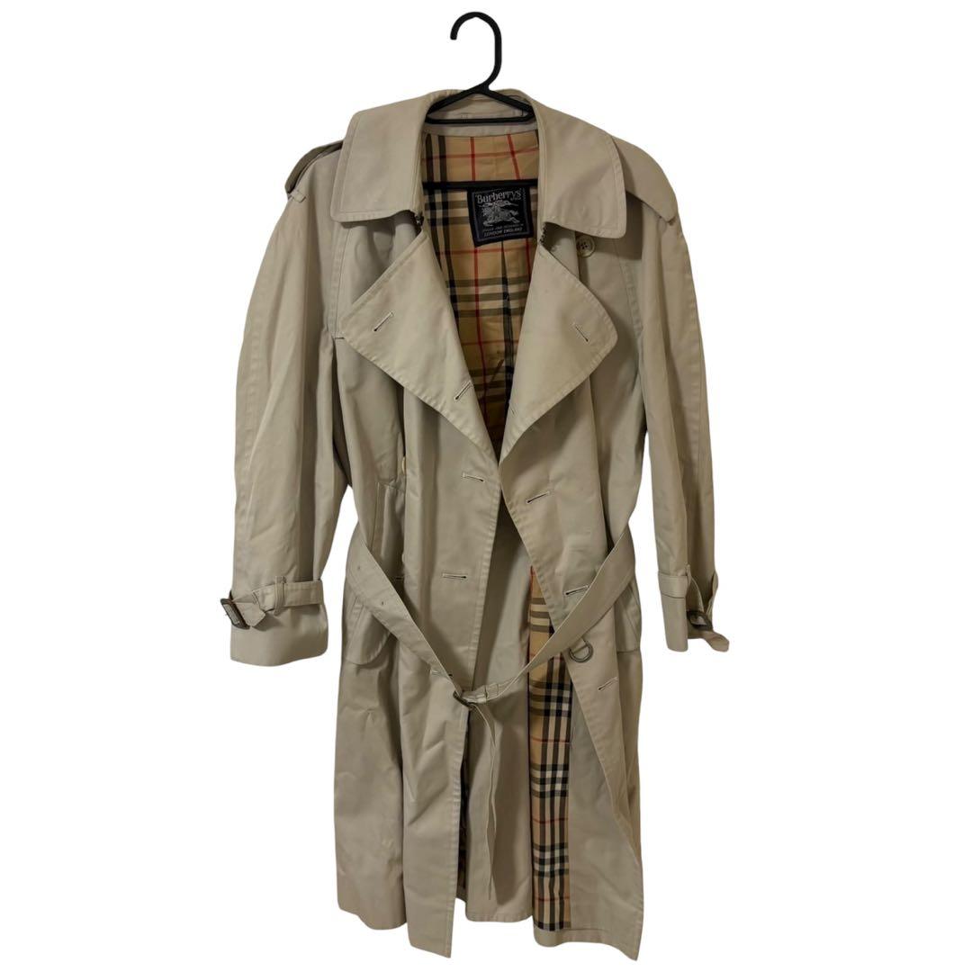 Burberry's ベージュ トレンチコート ダブルブレスト大きいノバチェック